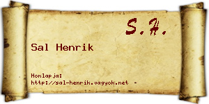 Sal Henrik névjegykártya