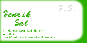 henrik sal business card